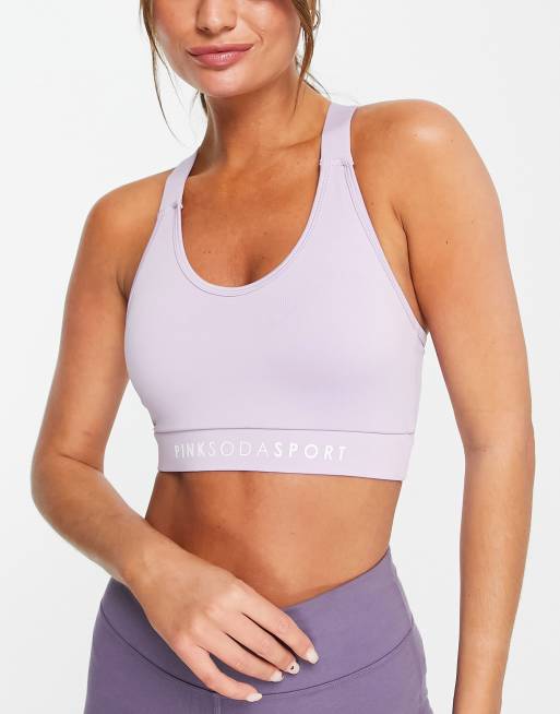 Pink Soda Harper sports bra in lilac