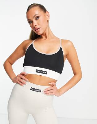 Pink Soda haze sports bra in black - ASOS Price Checker