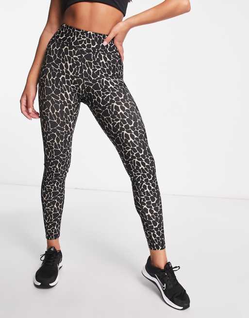 Pink Soda Legging imprim animal Noir