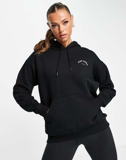 Pink Soda logo hoodie in black | ASOS