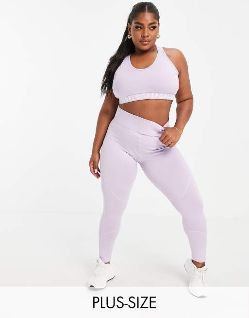 Pink Soda Plus Rezi sport leggings in lilac