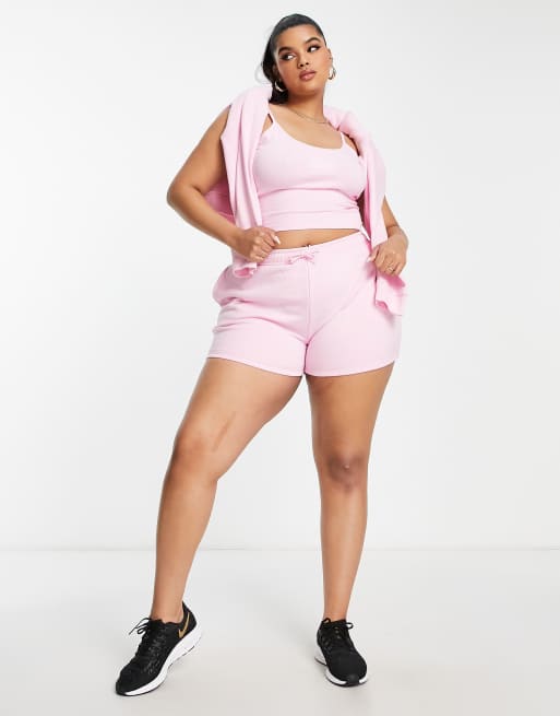 Plus size sale pink shorts