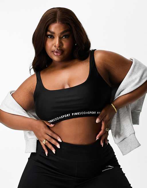 Pink Soda Plus - Sport - Crystal - Bikinitopje van polyestermix in zwart 