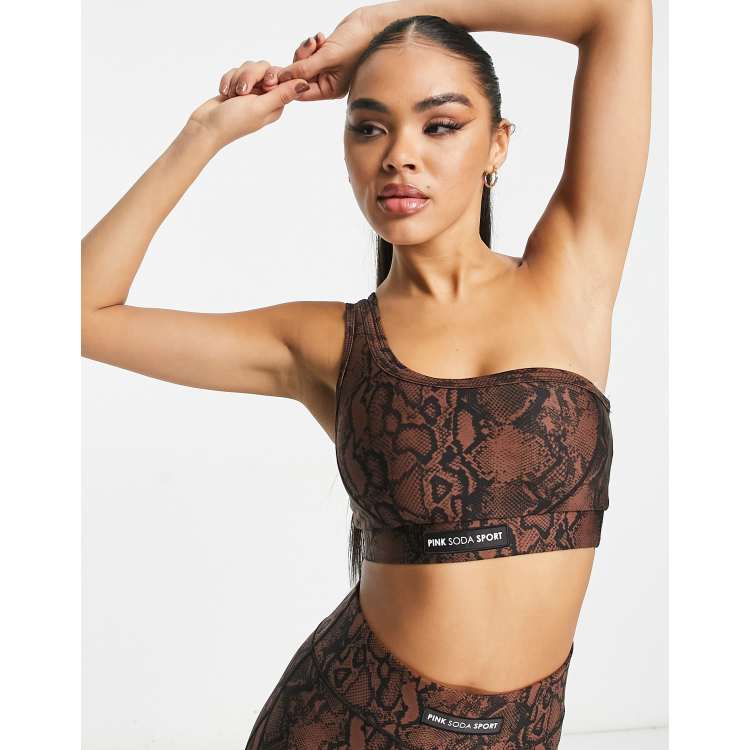 Snake print cheap sports bra