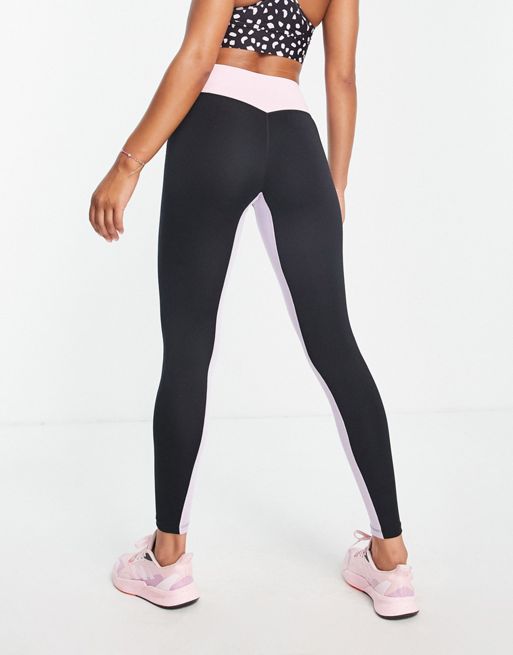 Pink Soda Sport Breeze colourblock leggings in black