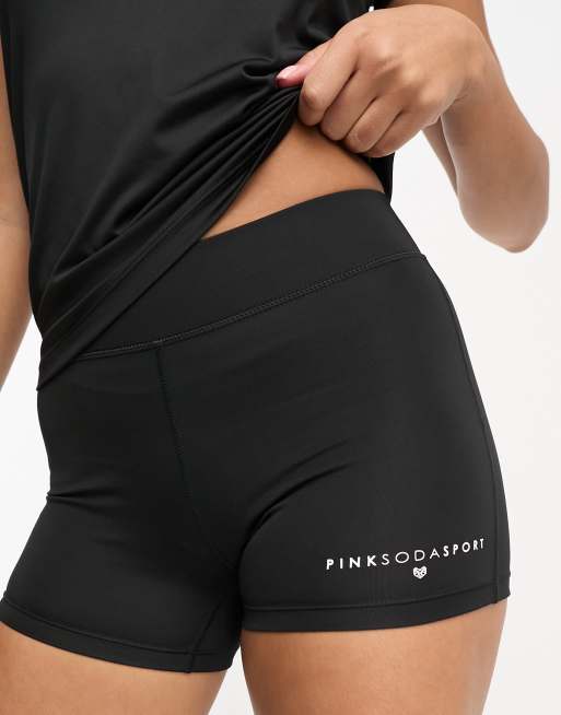 Pink Soda - Sport Essentials - 3 inch lange short van polyestermix in zwart 