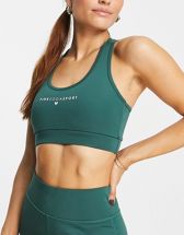 ASOS 4505 square neck washed medium support sports bra in grey