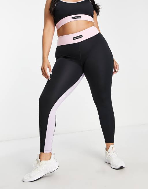 Pink Soda Sport Breeze colourblock leggings in black