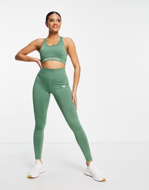 Pink Soda Sport rezi fitness leggings in green