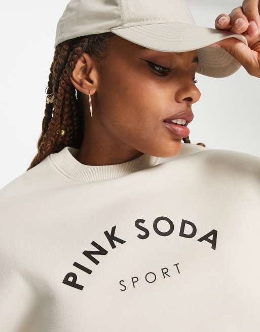 Pink soda sport logo panel hoodie online