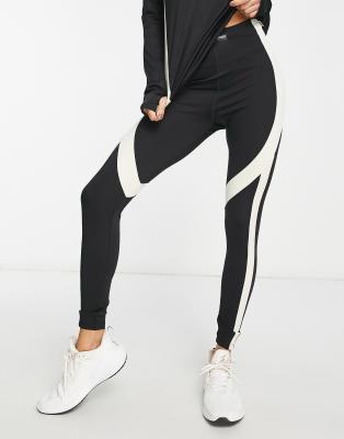 Pink Soda Sport - Ventura - Leggings aus schwarzem Polyestermix mit Bahneneinsatz