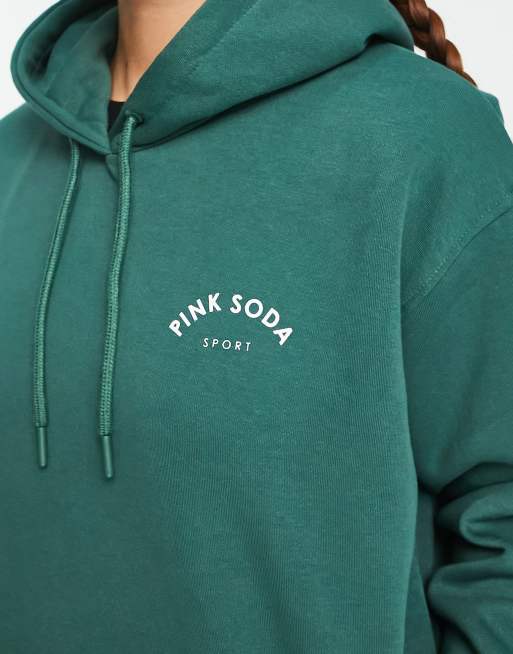 Green hot sale pink hoodie