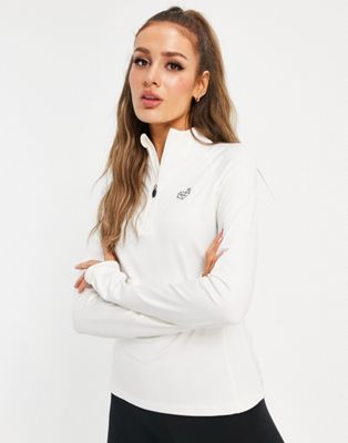 Pink Soda Sport vista fitness long sleeve top in white