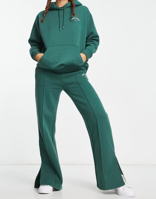 Pink Soda Sport Wilacre flared trackies in green