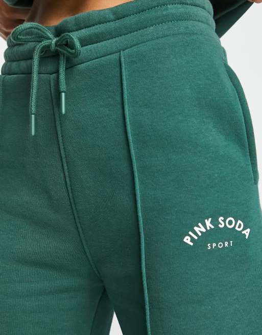 Pink Soda Sport Wilacre flared trackies in green, 3 of 4
