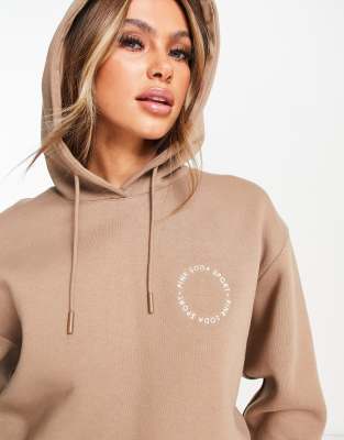 Pink Soda Sports Essential hoodie in camel ASOS