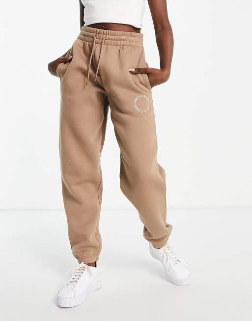 Pink Soda Sports Essential joggers in camel ASOS