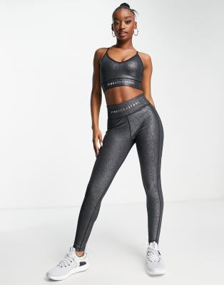 Pink Soda Sports leggings in black glitter  - ASOS Price Checker