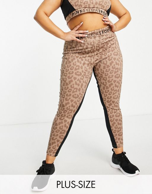 Pink Soda Sport Maternity polyester blend leggings with leopard
