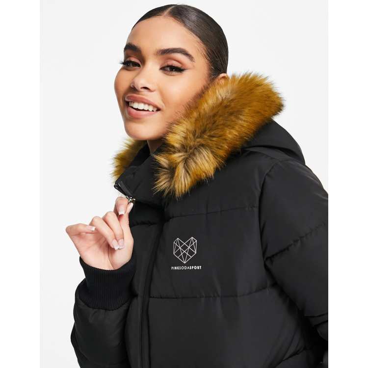 Pink soda best sale fur hood jacket