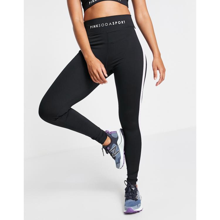 Pink Soda Sport Tanisha taped leggings in black