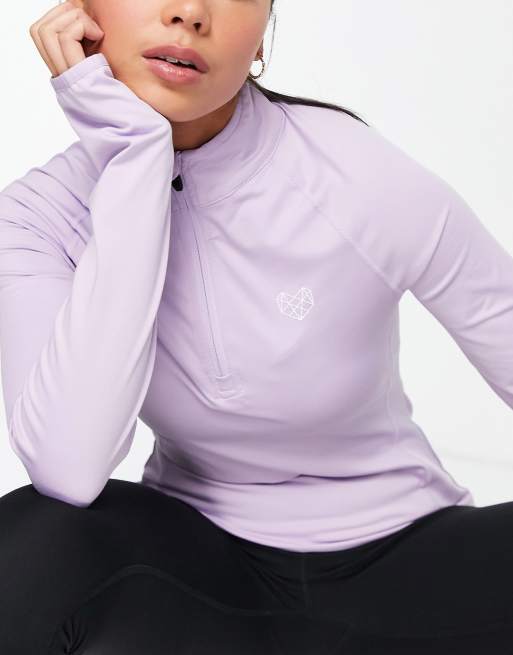 Pink Soda - Vista - Top met 1/4 rits in lila