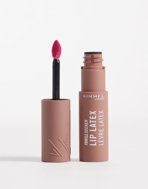 Pintalabios Thrill Seeker Lip Latex de Rimmel: Tono 500 Cappuccino Light, 3 de 4