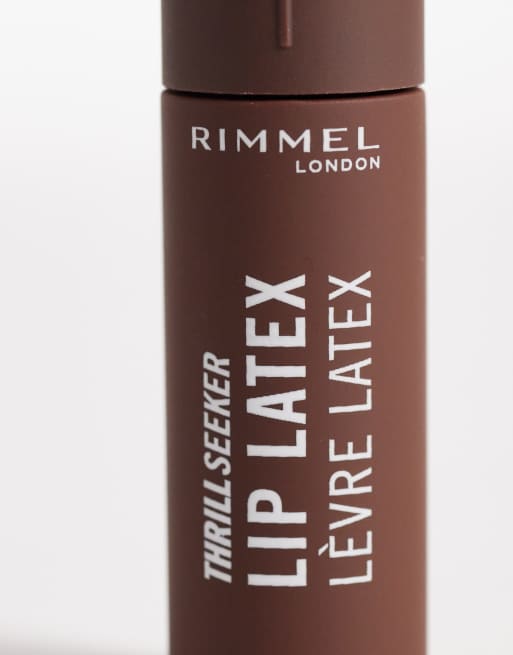 Pintalabios Thrill Seeker Lip Latex de Rimmel: Tono 600 Cappuccino Deep, 4 de 4