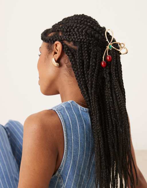 Pinza para el cabello de metal con diseño de cereza esmaltado de ASOS DESIGN, 3 de 3