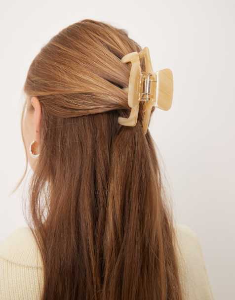Pinza para el cabello grande blanco marfil Josie Birch de Sui Ava - view 1
