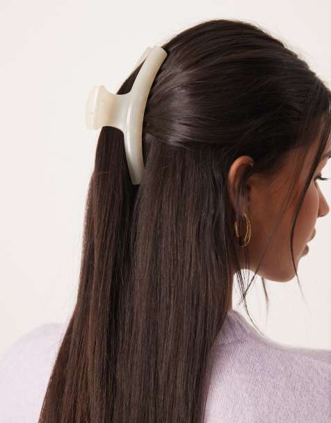 Pinza para el cabello grande blanco marfil Neapolitan de Sui Ava - view 1