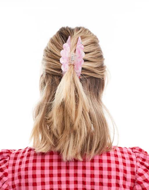 Pinza para el cabello grande rosa con abalorios Cherry Up de SUI AVA , 3 de 4