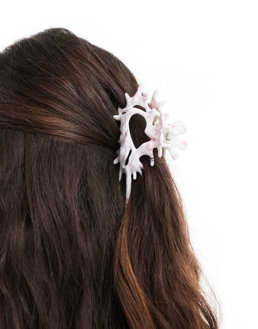 Pinza para el cabello lila multicolor en forma de concha Conch de Pieces