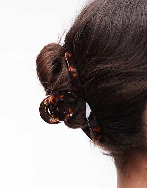 Pinza para el cabello marrón efecto carey con diseño retorcido de & Other Stories - view 1