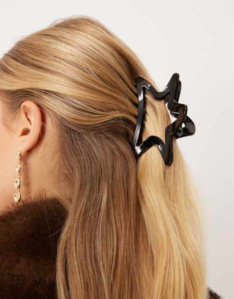 Pinza para el cabello negra en forma de estrella de DesignB London - view 1