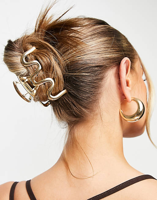 Mujer Accesorios para el pelo | Pinza para el pelo en tono dorado de ASOS DESIGN - MU76016