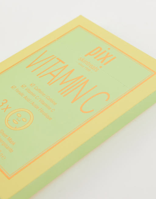 Pixi - Confezione da 3 maschere in tessuto illuminanti e rassodanti per il viso con vitamina C, 4 di 4