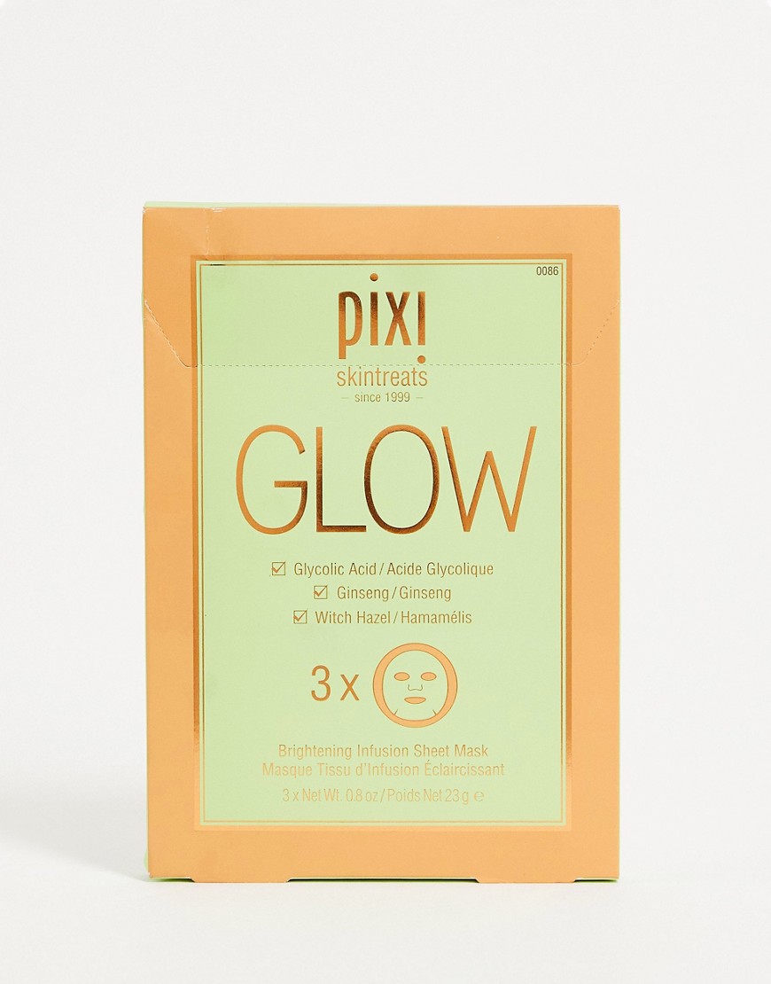 Pixi - Glow - Glycolzuur boostende bladmaskers (set van 3)-Geen kleur