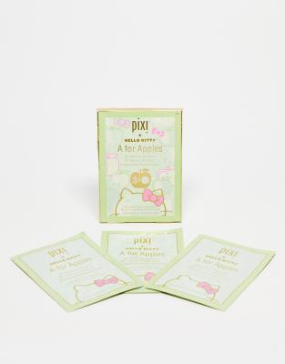 Pixi - Hello Kitty - A is for Apple - Masques en tissu riche en vitamines x 3-Pas de couleur
