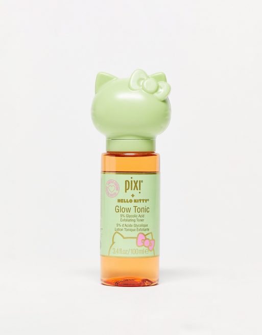 Pixi Hello Kitty – Glow Tonic Toner – Rozświetlający tonik z 5% kwasem glikolowym, 100 ml