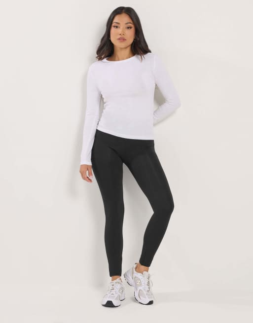 PixieGirl Petite 2 pack basic leggings in brown, 2 of 4