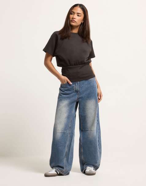 PixieGirl Petite balloon jeans in blue
