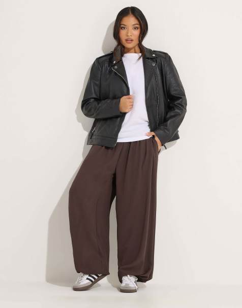 PixieGirl Petite balloon trousers in brown - view 1