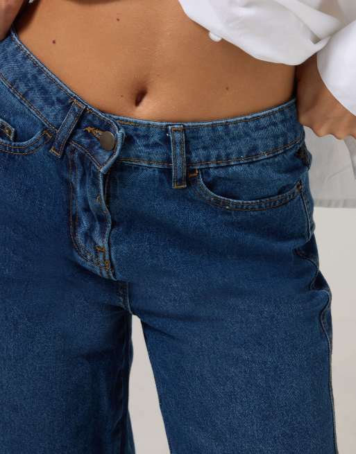 PixieGirl Petite barrel leg jeans in blue, 3 of 5