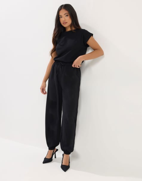 PixieGirl Petite crepe balloon trousers in black - view 1