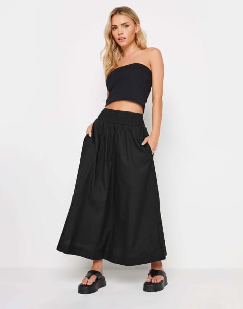 PixieGirl Petite maxi skirt in black - view 1
