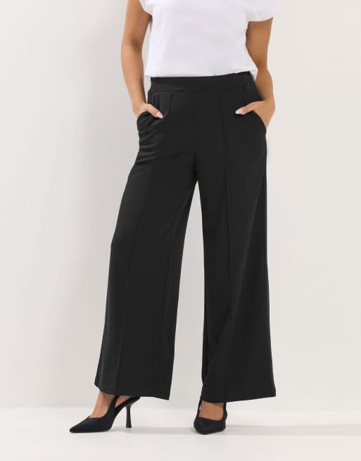 PixieGirl Petite pintuck trousers in black, 2 of 4