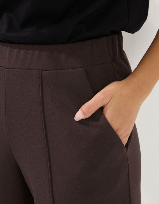 PixieGirl Petite pintuck trousers in brown, 2 of 4