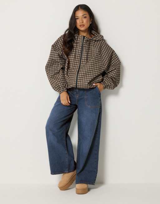 PixieGirl Petite plait pocket wide leg jeans in blue, 2 of 4