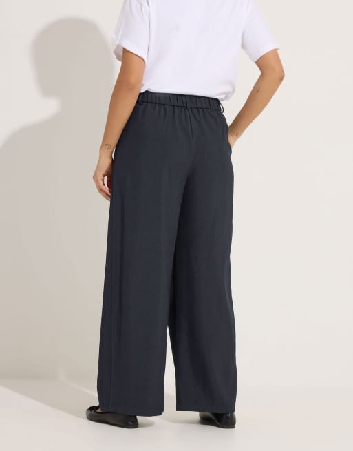 PixieGirl Petite pleated wide leg trousers in blue, 2 of 4